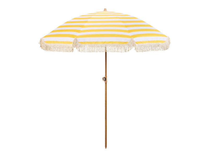 Livarno home Slunečník, Ø 170 cm (žlutá/bílá)