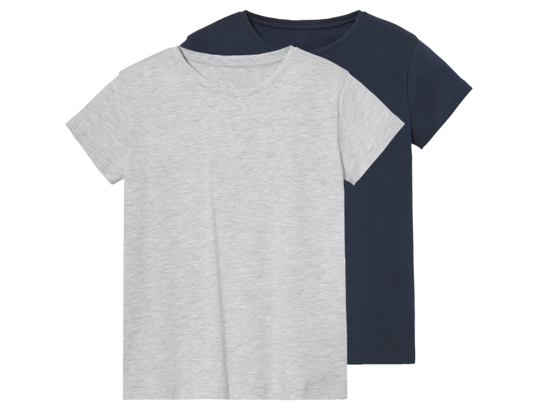 pepperts!® Dívčí triko, 2 kusy (šedá / navy modrá, 134/140)
