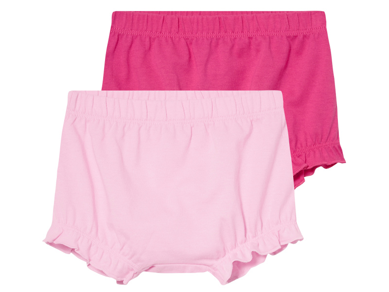 lupilu® Dětské šortky, 2 kusy (světle růžová / růžová, 62/68)