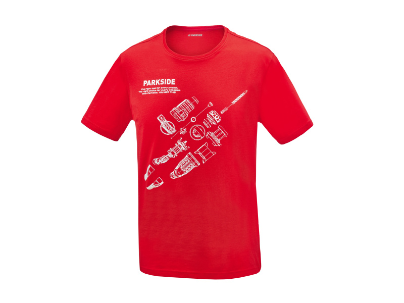 Parkside® Pánské triko s BIO bavlnou (červená, XL (56/58))