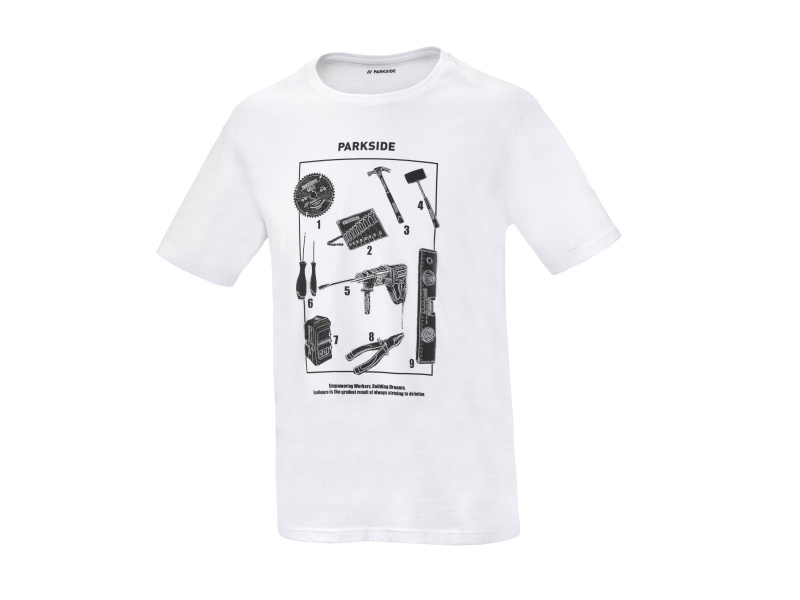 Parkside® Pánské triko s BIO bavlnou (bílá, XL (56/58))