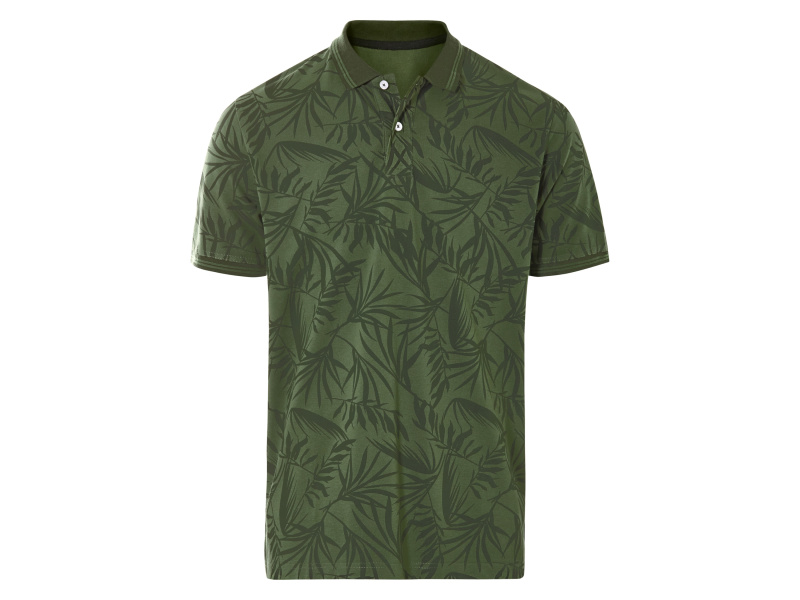 Livergy® Pánské polotriko "Regular Fit", s kontrastními pruhy (zelená, S (44/46))