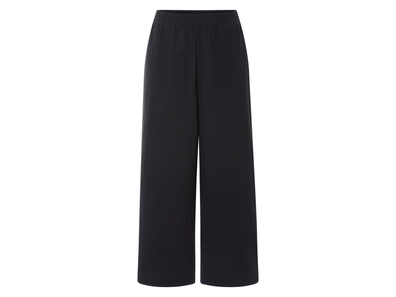 esmara® Dámské mušelínové kalhoty (černá, M(40/42))