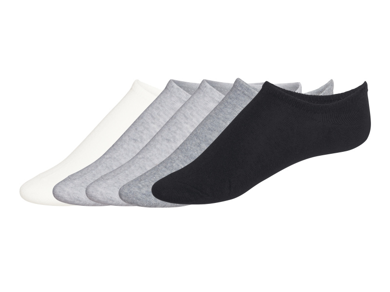 esmara® Dámské nízké ponožky, 5 párů (krémová/šedá/černá, 35/38)