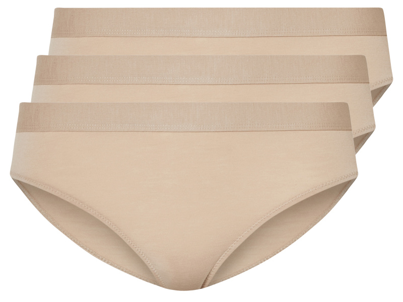 esmara® Dámské kalhotky, 3 kusy (béžová, L (44/46))
