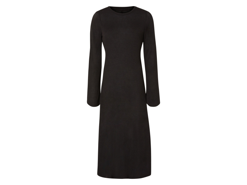 esmara® Dámské šaty, rozparek na zadní straně (černá, 36)