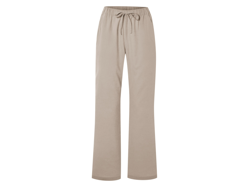 esmara® Dámské kalhoty s podílem lnu (taupe, 42)