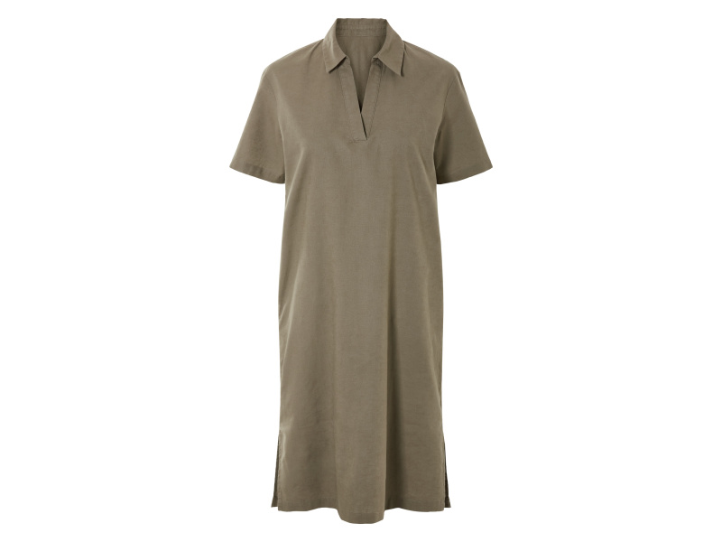esmara® Dámské lněné šaty (taupe, 46)