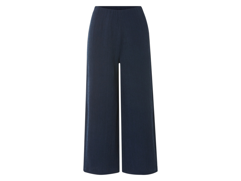 esmara® Dámské kalhoty "Wide Leg" (navy modrá, M (40/42))