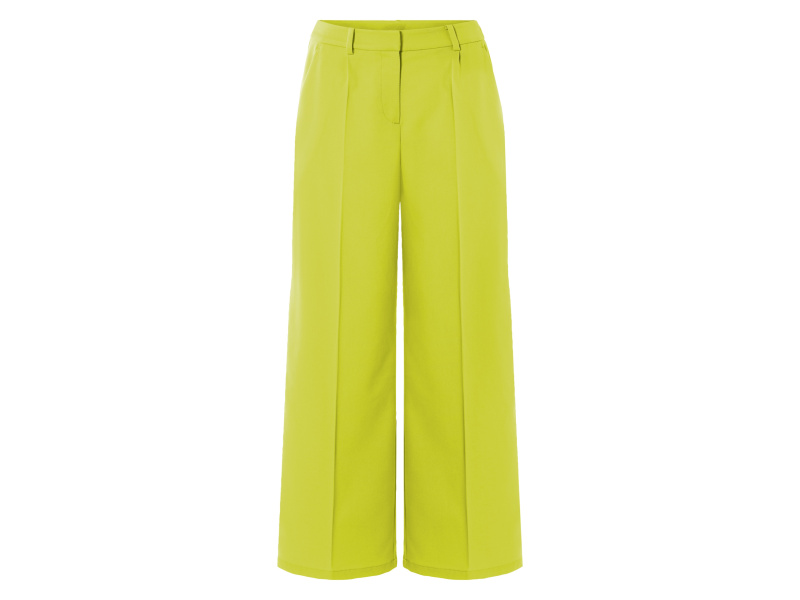 esmara® Dámské palazzo kalhoty (žlutozelená, 34)