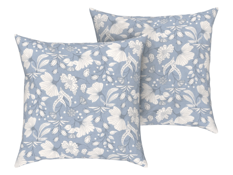 Livarno home Potah na polštář, 60 x 50 cm (modrá)