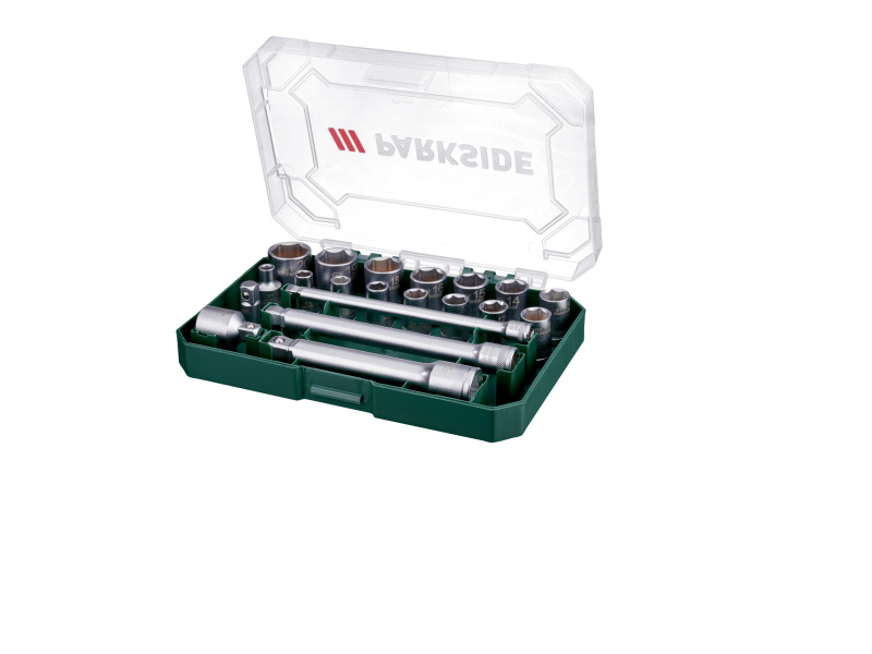 Parkside® Ráčna / Sada ráčen / Sada nástrčných klíčů (sada nástrčných klíčů, 20dílná)