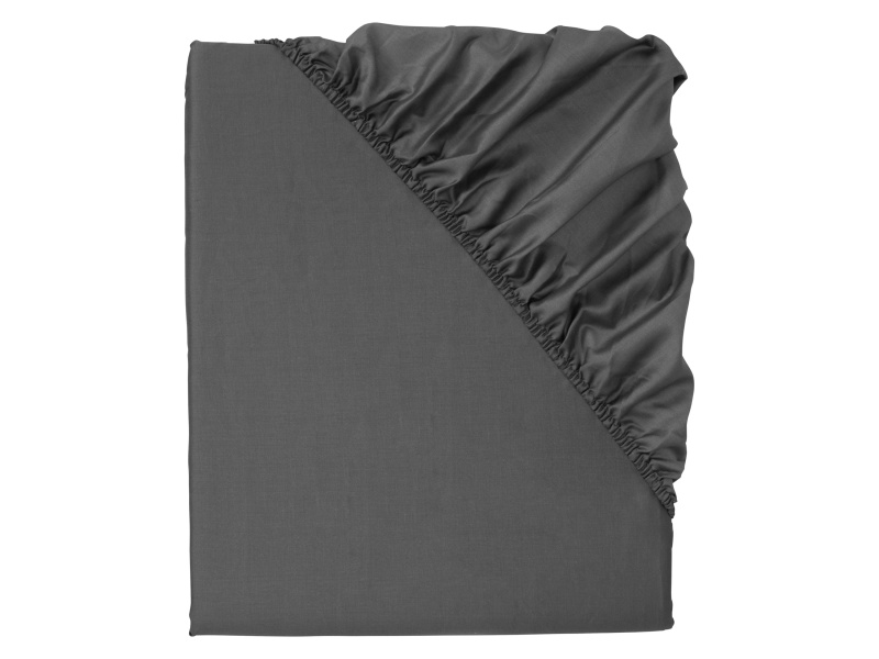 Livarno home Saténové napínací prostěradlo, 180-200 x 200 cm (šedá)