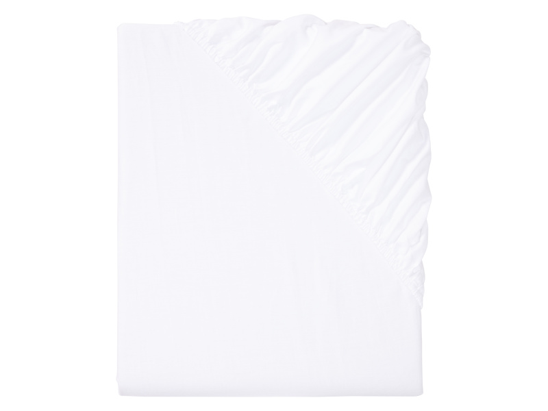 Livarno home Saténové napínací prostěradlo, 90-100 x 200 cm (bílá)