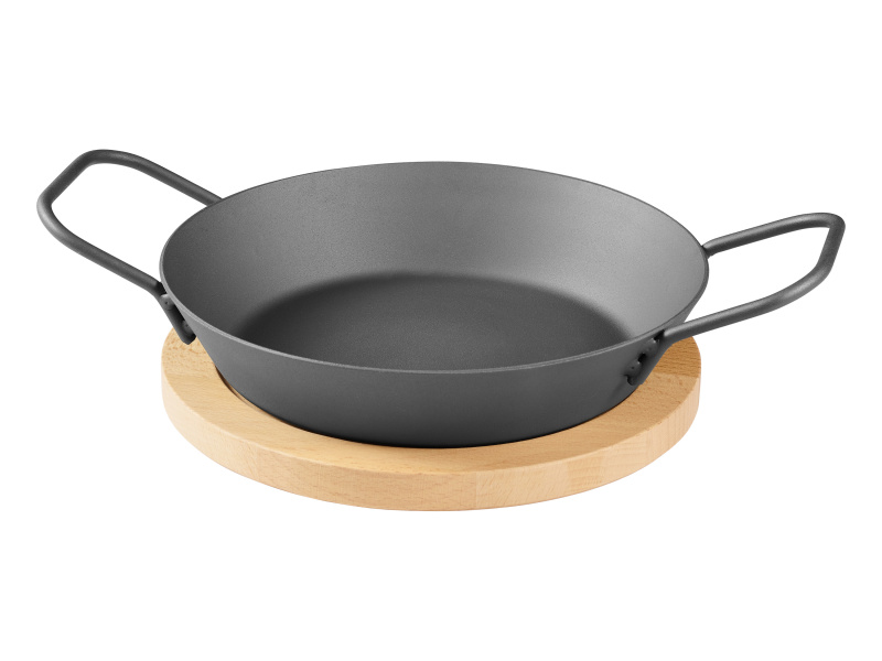 Grillmeister Železná grilovací pánev (ø 20 cm se servírovací deskou)