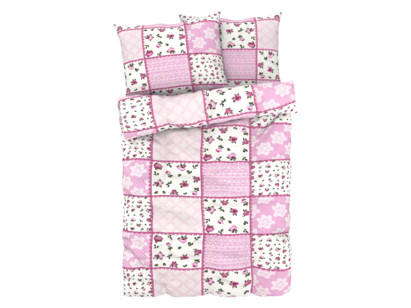 Livarno home Ložní povlečení, 200 x 220 cm, 70 x 90 cm (světle růžová)