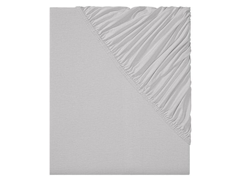 Livarno home Žerzejové napínací prostěradlo, 140-160 x 200 cm (světle šedá)