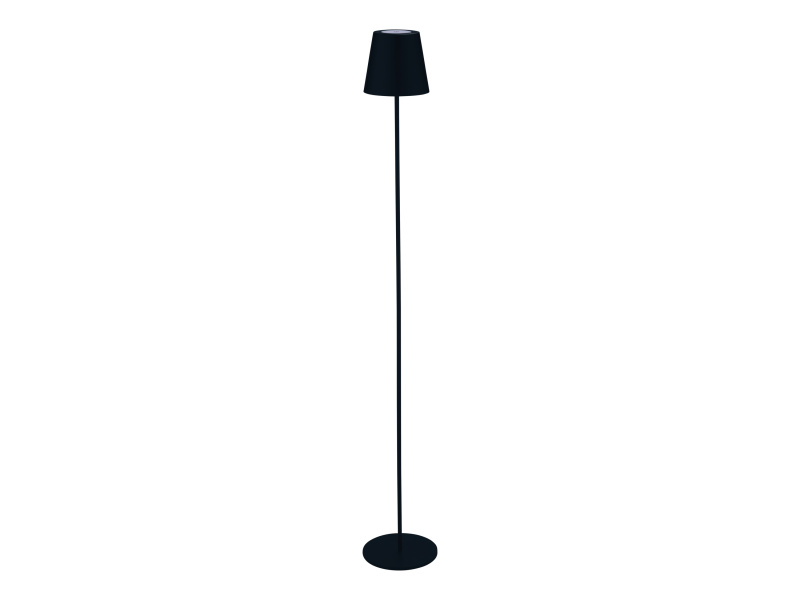 Livarno home Aku stojací LED lampa s USB a dotykovým stmívačem (černá)