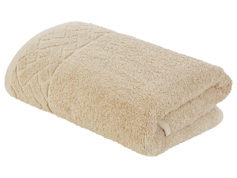 Livarno home Froté ručník pro hosty s BIO bavlnou, 30 x 50 cm, 450 g/m2 (béžová)