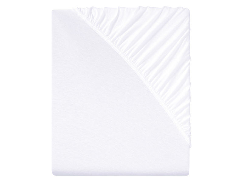 Livarno home Žerzejové napínací prostěradlo, 180-200 x 200 cm (bílá)