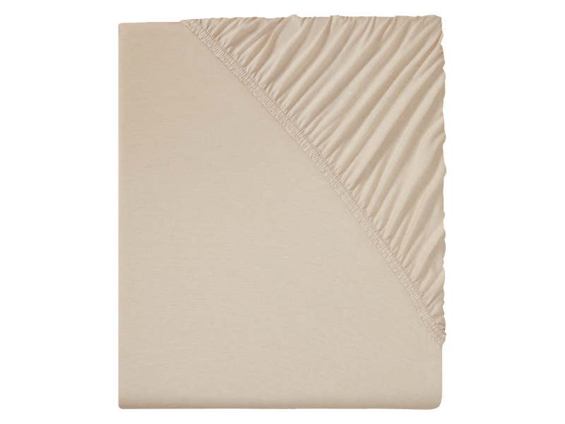 Livarno home Žerzejové napínací prostěradlo, 140-160 x 200 cm (béžová)