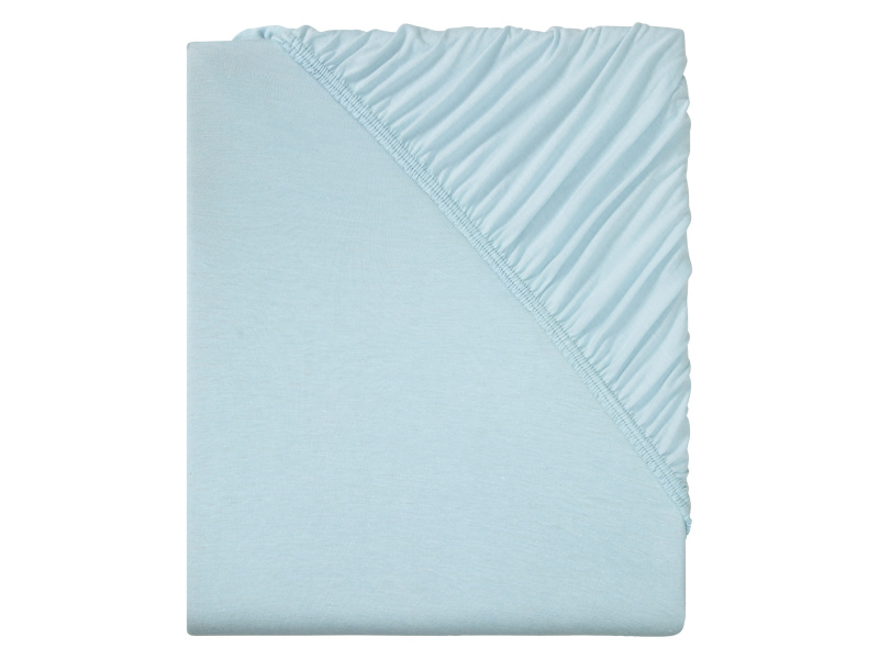 Livarno home Žerzejové napínací prostěradlo 90-100 x 200 cm (světle modrá)