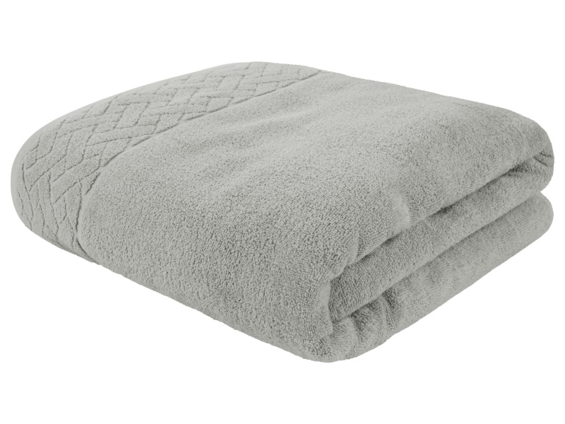 Livarno home Froté osuška s BIO bavlnou, 100 x 150 cm, 450 g/m2 (šedá)