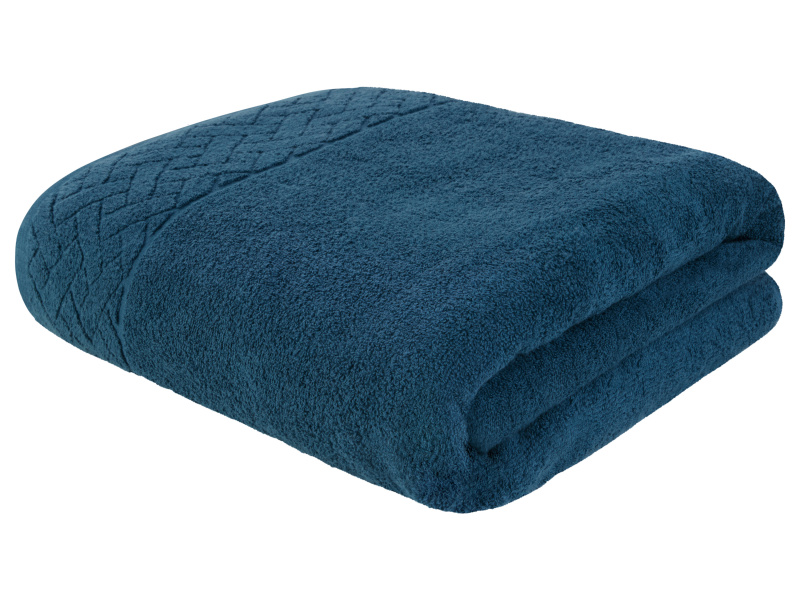 Livarno home Froté osuška s BIO bavlnou, 100 x 150 cm, 450 g/m2 (petrolejová)