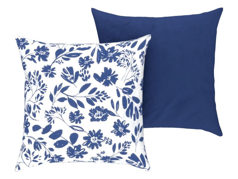 Livarno home Potah na polštář Renforcé, 50 x 60 cm, 2 kusy (květiny)