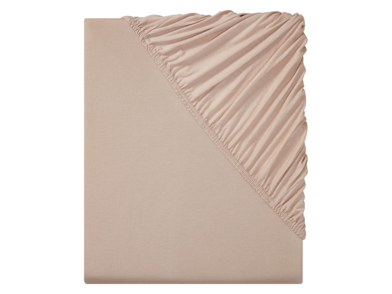 Livarno home Žerzejové napínací prostěradlo, 180-200 x 200 cm (hnědá)
