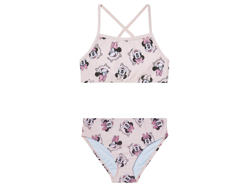 Dívčí bikiny / plavky (světle růžová, 110/116)