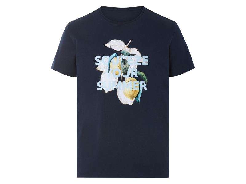 Livergy® Pánské triko, s potiskem (navy modrá, M (48/50))