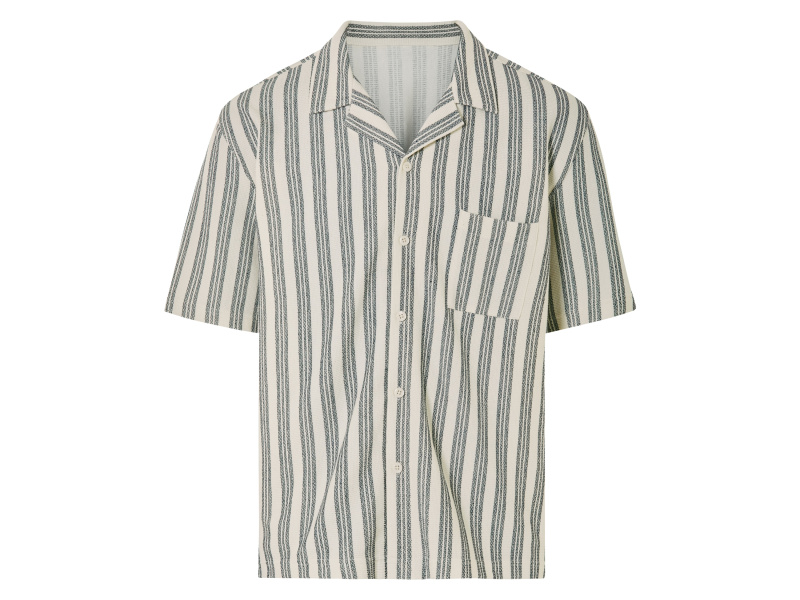 Livergy® Pánská volnočasová košile (bílá / navy modrá, L (52/54))