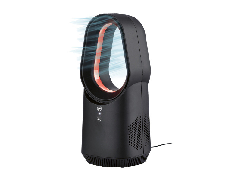 Silvercrest® Stolní mini ventilátor s LED osvětlením (černá)
