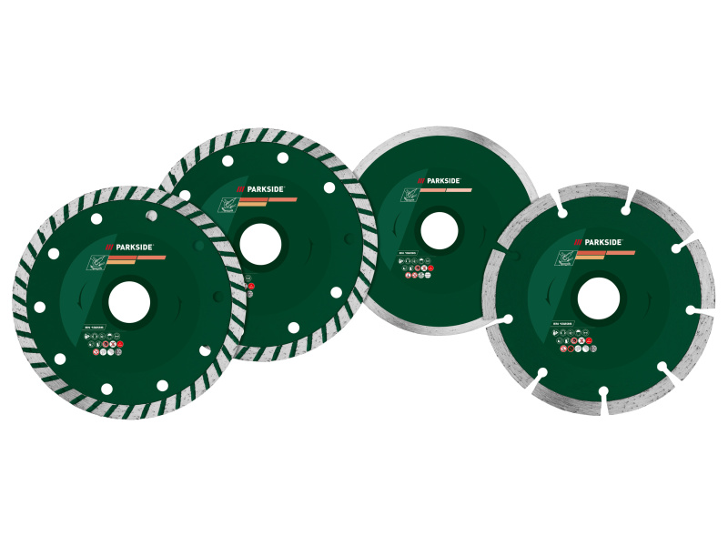 Parkside® Sada řezných kotoučů, 125 mm (diamantové řezné kotouče, 4dílná sada)