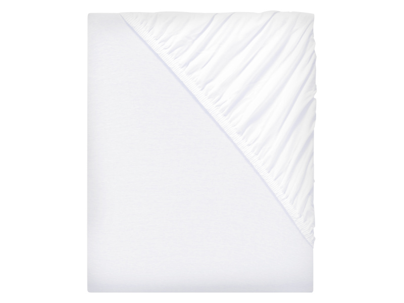 Livarno home Žerzejové napínací prostěradlo s BIO bavlnou, 180-200 x 200 cm (bílá)