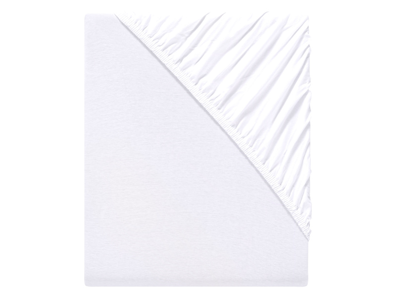 Livarno home Žerzejové napínací prostěradlo s BIO bavlnou, 140-160 x 200 cm (bílá)