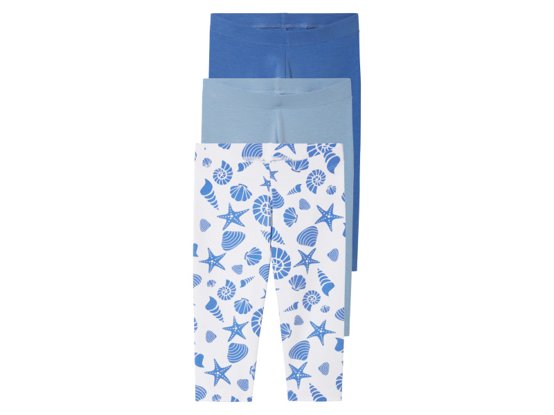lupilu® Dívčí capri legíny, 3 kusy (modrá, 110/116)
