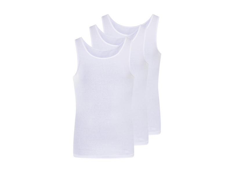 Livergy® Pánský nátělník Xxl, 3 kusy (bílá, 8/Xxl)