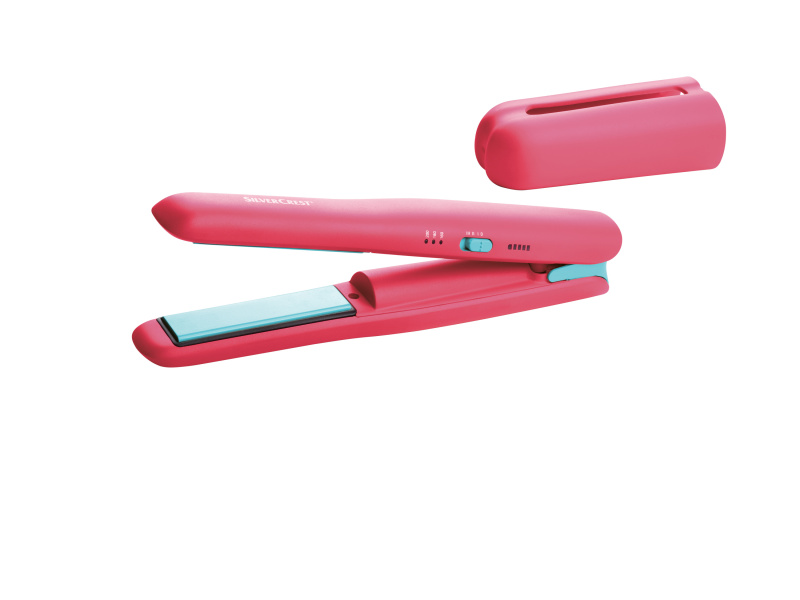 Silvercrest® Personal Care Aku žehlička na vlasy Sgea 3.6 A1 (světle růžová)