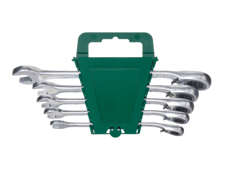 Parkside® Sada otevřených a očkových klíčů s ráčnou, 5/6dílná (Sada klíčů s přepínací ráčnou, 5dílná)