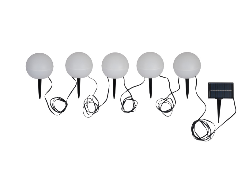 Livarno home Solární světelný LED řetěz, 5 LED (koule)
