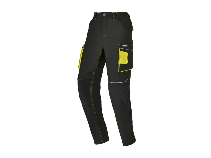 Parkside Performance® Pánské pracovní kalhoty (černá/žlutá, 56)