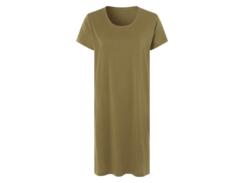 esmara® Dámské šaty, ležérně střižené (khaki, L(44/46))