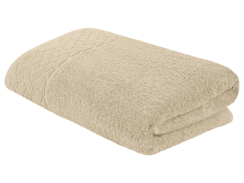 Livarno home Froté osuška s BIO bavlnou, 70 x 140 cm, 450 g/m2 (béžová)