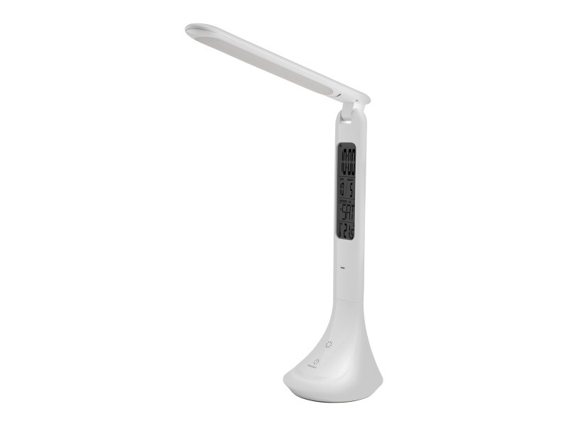 Livarno home Aku stolní LED lampa s hodinami (bílá)