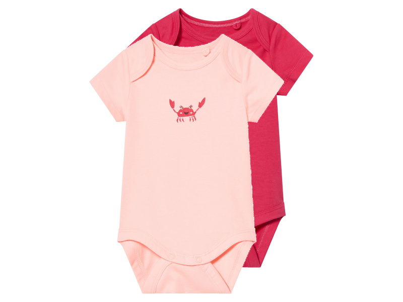 lupilu® Dívčí body, 2 kusy (růžová / světle růžová, 62/68)