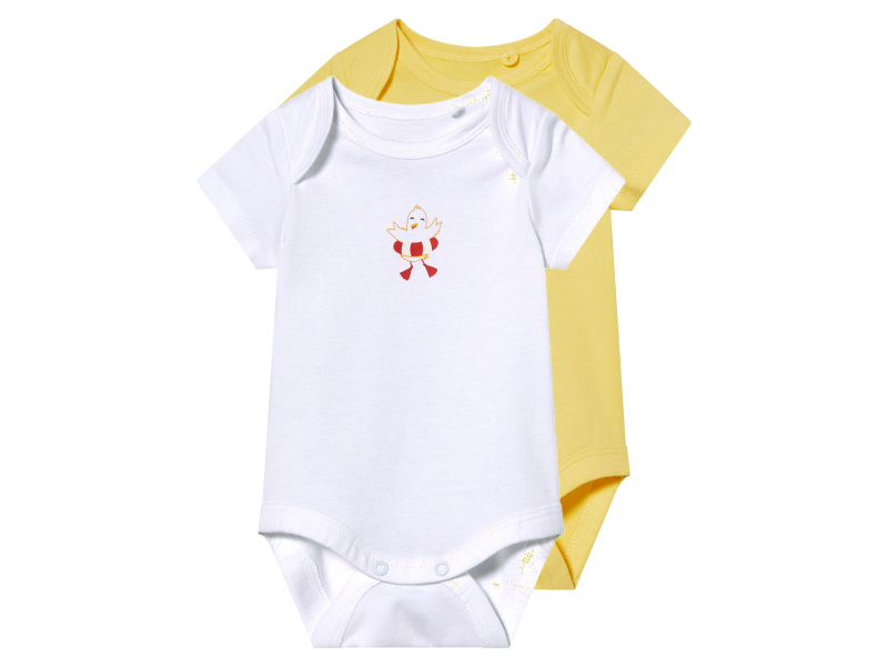 lupilu® Dívčí body, 2 kusy (žlutá/bílá, 62/68)