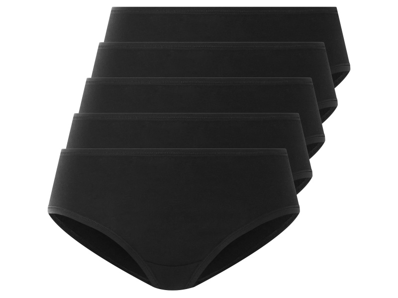 esmara® Dámské kalhotky Hipster, 5 kusů (černá, S (36/38))
