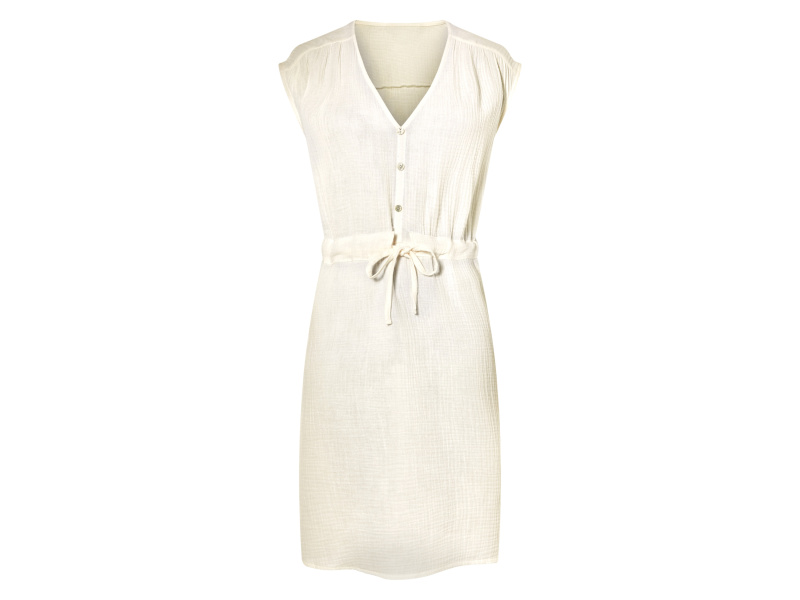 esmara® Dámské mušelínové šaty, z čisté bavlny (bílá, 38)